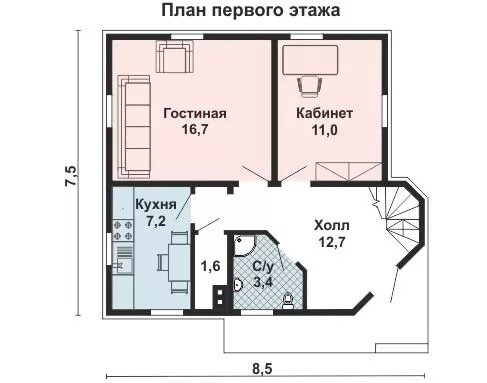 Дом из профилированного бруса Д-022, фото 2