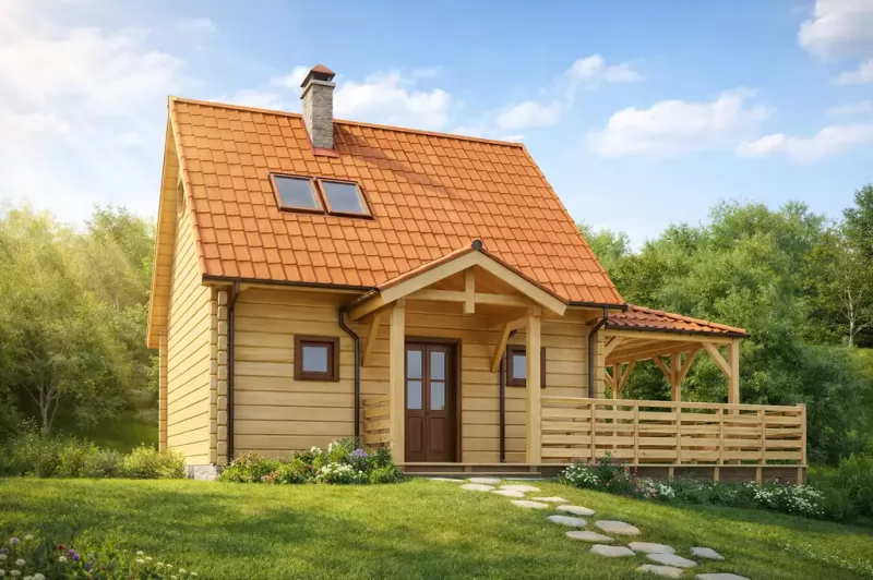Дом из профилированного бруса Д-002, фото 1