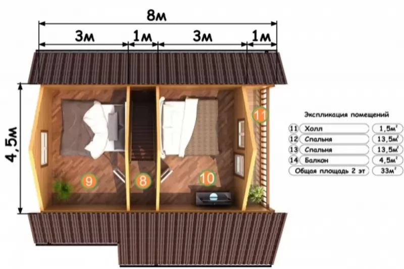 Баня из профилированного бруса Б-007, фото 5
