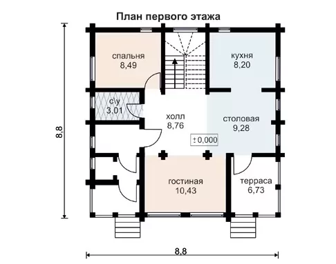 Дом из профилированного бруса Д-050, фото 2