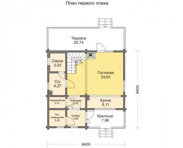 Дом из профилированного бруса Д-054, фото 4