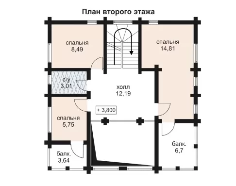 Дом из профилированного бруса Д-050, фото 3