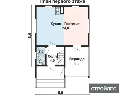 Дом Д-001 из профилированного бруса, фото 6